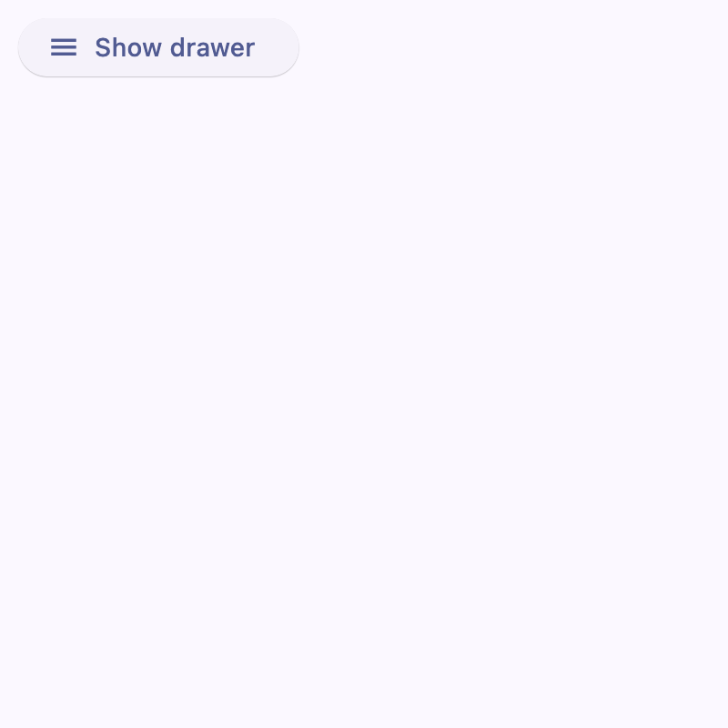 Themed navigation drawer example